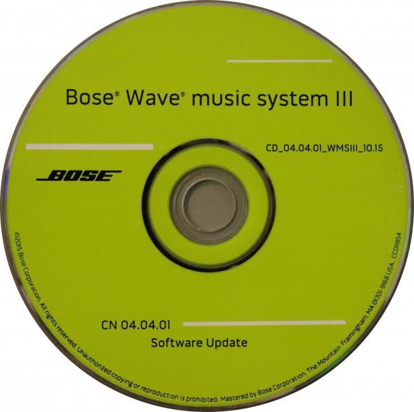 Bose Wave Music System III Update CD